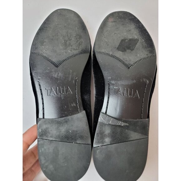 Tallia Enrico Men Black Velvet Slip-On Loafers Size 8.5 - Picture 7 of 10